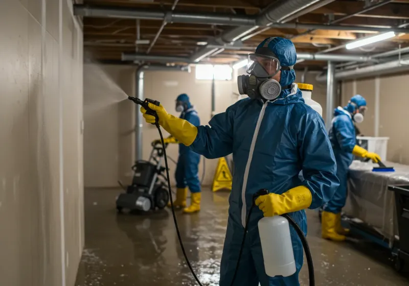 Basement Sanitization and Antimicrobial Treatment process in Carolina Shores, NC