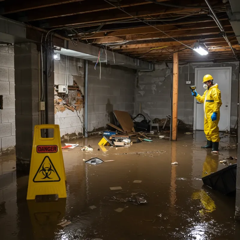 Flooded Basement Electrical Hazard in Carolina Shores, NC Property